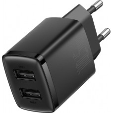 Baseus Sienas lādētājs 10.5W 2xUSB 2.1A, melns