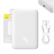 Baseus Powerbank Baseus Magnetic, 10000mAh, USB-C 20W, MagSafe (white)