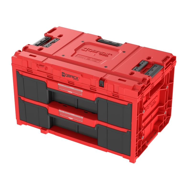 Qbrick ONE instrumentu kaste ar 2 atvilktnēm 2.0 RED