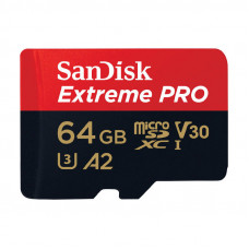 Sandisk  Memory card SANDISK EXTREME PRO microSDXC 64GB 200/90 MB/s UHS-I U3 (SDSQXCU-064G-GN6MA)