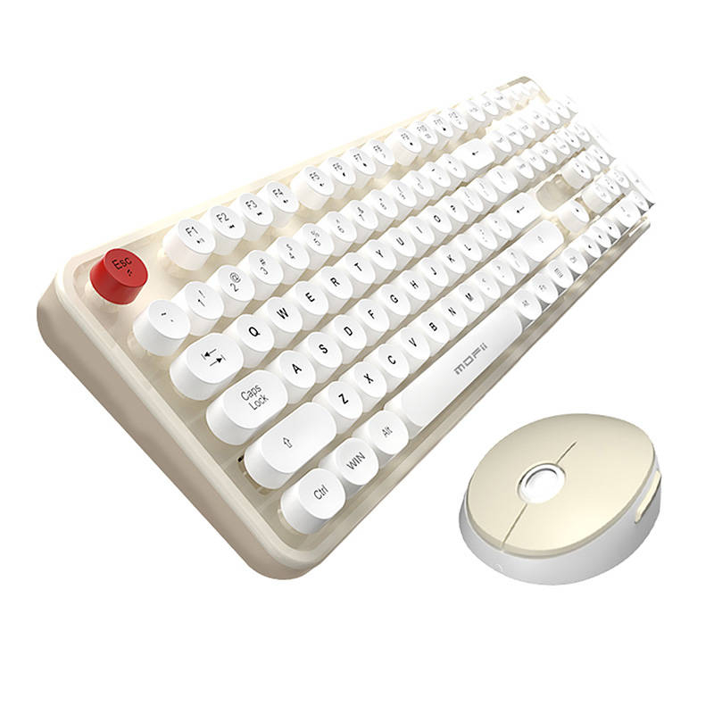 Mofii Wireless keyboard + mouse set MOFII Sweet 2.4G (White-Beige