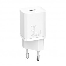 Baseus Ātrais lādētājs Super Si 30W USB-C QC3.0 PD, balts