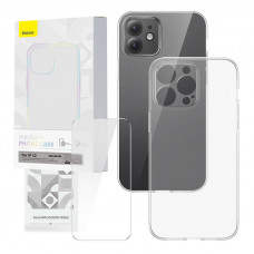 Baseus Transparent Case and Tempered Glass set Baseus Corning for iPhone 12