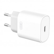 XO Wall Charger XO L91, USB-C, 25W + USB-C to Lightning Cable (White)