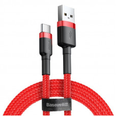 Baseus Kabelis USB2.0 A spraudnis - USB C spraudnis, 0.5m QC3.0 ar neilona apdari Cafule sarkana BASEUS