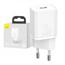 Baseus Lādētājs Super Si 1C USB-C 20W QC3.0 PD, balts