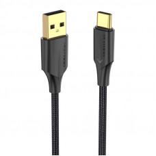 Vention Cable USB 2.0 to USB-C Vention CTFBF LED 3A 1m (black)