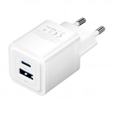 Vention Wall charger, Vention, FEQW0-EU,  USB-C + USB- A,  30W/30W , GaN (white)