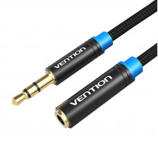 Vention Cable Audio Braided 3.5mm male-female Vention VAB-B06-B100-M 1m Black