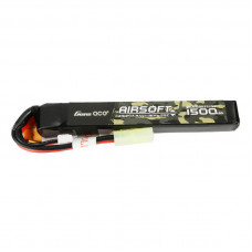 Gens Ace 25C 1500mAh 2S1P 7.4V Airsoft Gun Lipo Battery with mini Tamiya Plug