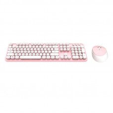 Mofii Wireless keyboard + mouse set MOFII Sweet 2.4G (White-Pink)