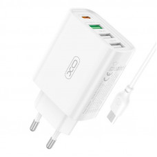 XO Wall charger XO L120 3x USB, 1x USB-C, 18W (white)