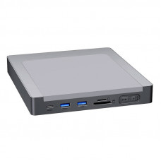 Invzi  MagHub 8-in-1 USB-C Docking Station / Hub for iMac with SSD Bay (Gray)