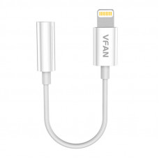 Vipfan Cable VFAN L07 Lightning to mini jack 3.5mm AUX, 10cm (white)