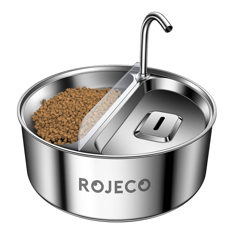 Rojeco Stainless Steel Pet Water fountain & Feeder 2in1 3.2l Rojeco