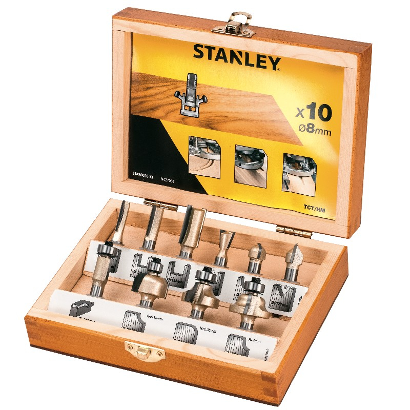 Stanley Frēžu kot.mplekts TCT 10 Pce Set 8 mm