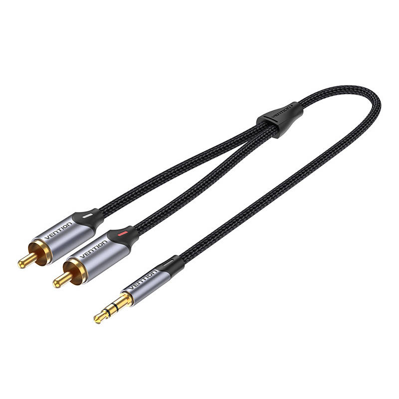 Vention Cable Audio 2xRCA to 3.5mm Vention BCNBD 0.5m (grey)