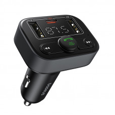 Baseus Auto Bluetooth 5.0 FM raidītājs 2xUSB + USB-C, melns, melns