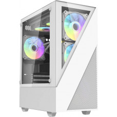 Darkflash Aigo E330M computer case + 4 argb fans (white)