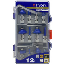 Tivoly Router bit set, different shapes, 8mm shank, 12 pcs