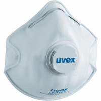 Uvex respirātors Silv-Air Classic 2110, FFP1, ar vārstu, balts, 1 gab / 15 gab kastē