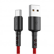 Vipfan USB to USB-C cable VFAN X02, 3A, 1.8m (red)