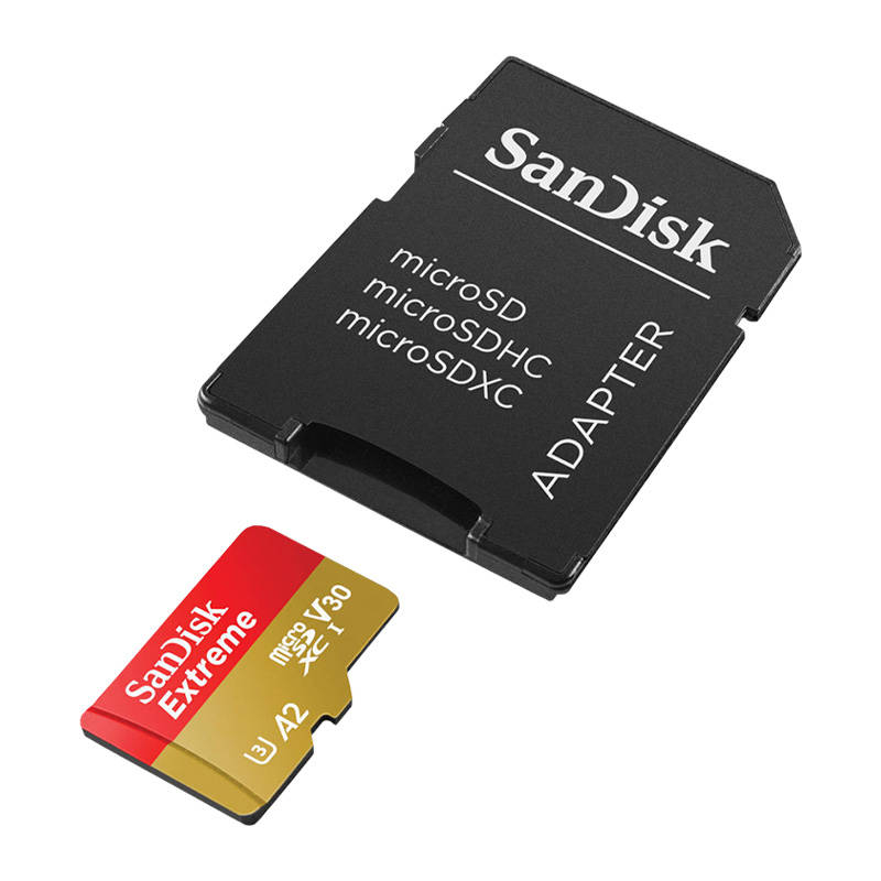 Sandisk  Memory card SANDISK EXTREME microSDXC 128 GB 190/90 MB/s UHS-I U3 ActionCam (SDSQXAA-128G-GN6AA)