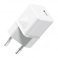 Baseus Sienas ātrais lādētājs GaN5 mini 20W USB-C QC3.0 PD3.0, balts