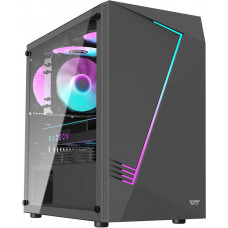 Darkflash Computer case Aigo AL390 + RGB fan (black)