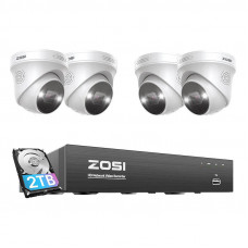 Zosi IP Camera ZOSI C225 4 pcs WiFi 5MP + NVR 8ch + 2TB HDD