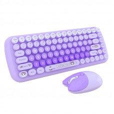 Mofii Candy New 2.4G Wireless Keyboard + Mouse Set (Purple)