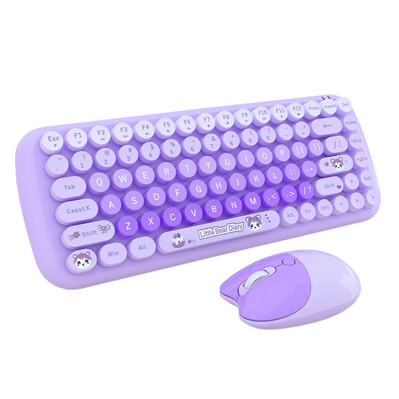 Mofii Candy New 2.4G Wireless Keyboard + Mouse Set (Purple)