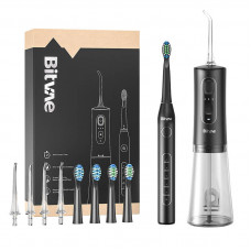 Bitvae Sonic toothbrush with tips set and water flosser Bitvae D2+C2 (black)