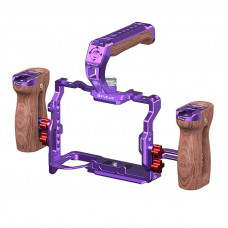 Puluz Metal Camera Cage Puluz with Handle For Sony A7R5 / A7M4 (Purple)