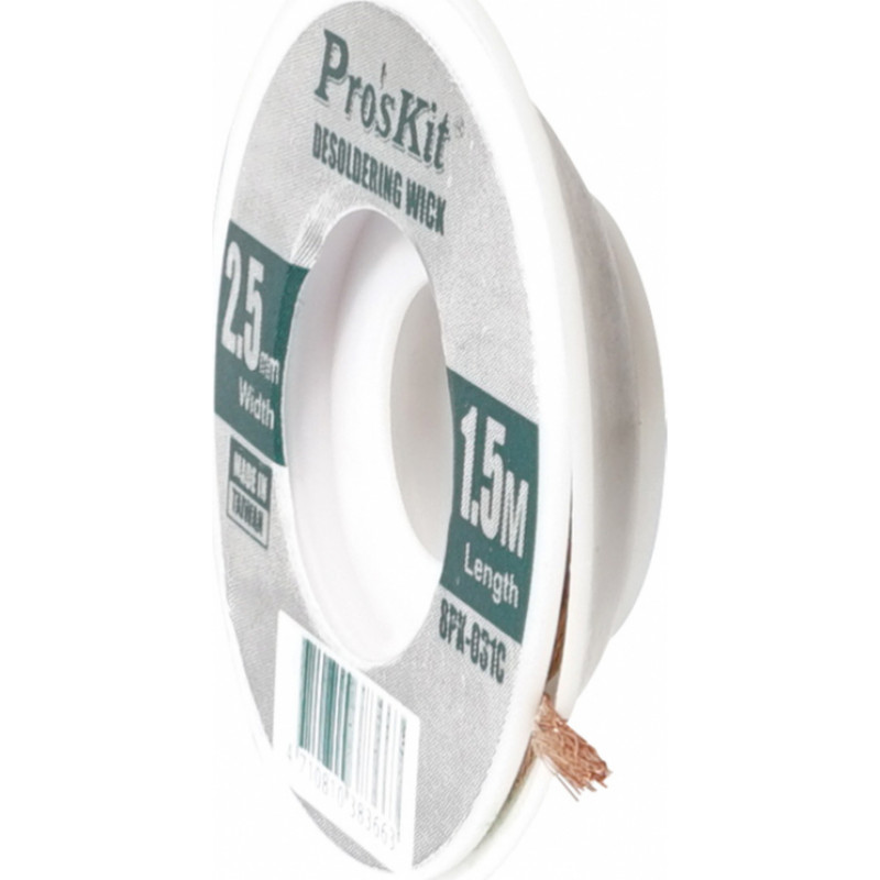 Pro'skit Atkausēšanas dakts platumam 2,5 mm x1,5 m