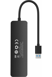 Baseus USB-A uz USB 3.0 4 porti, 15 cm, melns