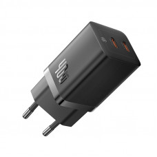 Baseus Sienas ātrais lādētājs GaN5 Pro 40W 2xUSB-C QC3.0 PD3.0, melns