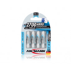 Ansmann Akumulators R6 (AA) 1.2V 2700mAh Ni-Mh ANSMANN (4 gab.iepakojums)