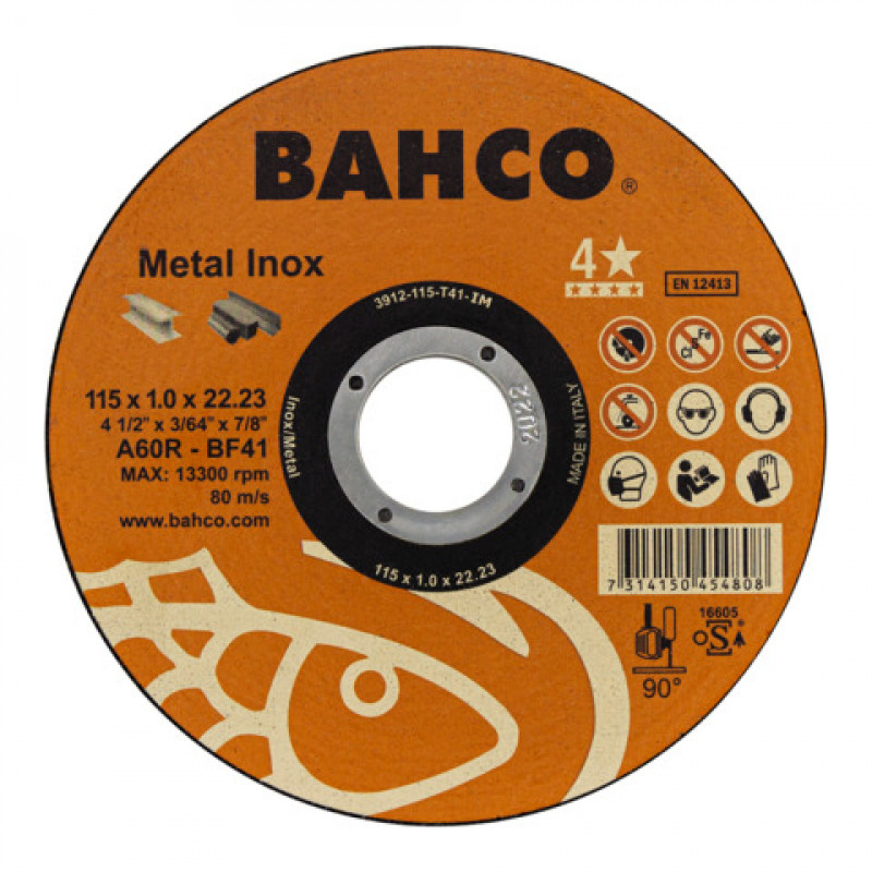 Bahco Griezējdisks A46R INOX+Fe T41 125x1.0x22.23mm