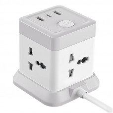 XO Power strip XO WL20 4x AC sockets, 1x USB-C, 2x USB-A, 2500W (white)