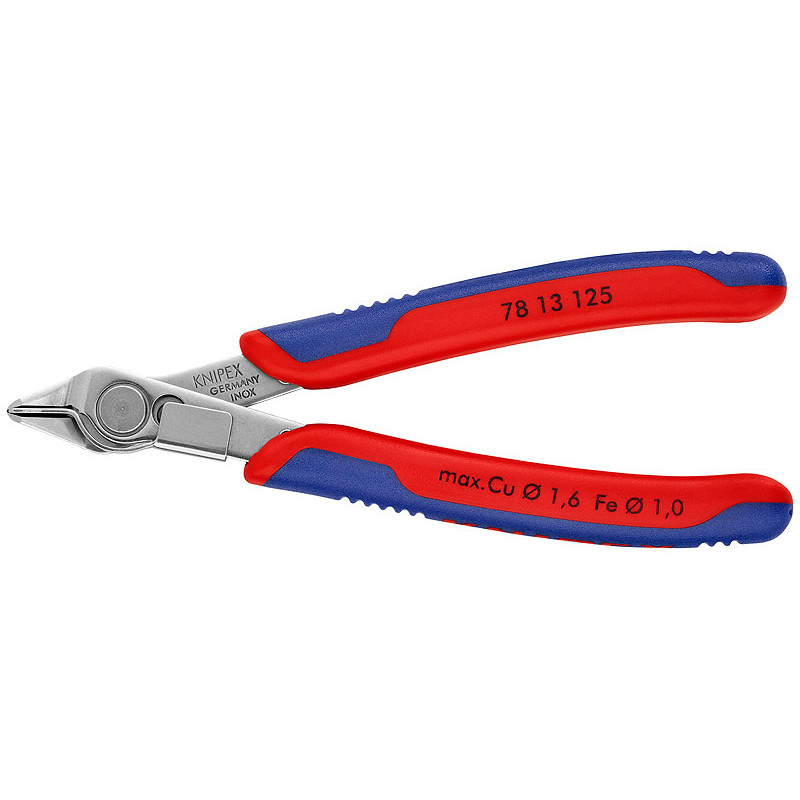 Knipex Knaibles 78 13 125 Cu max Ø1,6mm pulēts tērauds max 0.3mm, ar fiksatoru KNIPEX