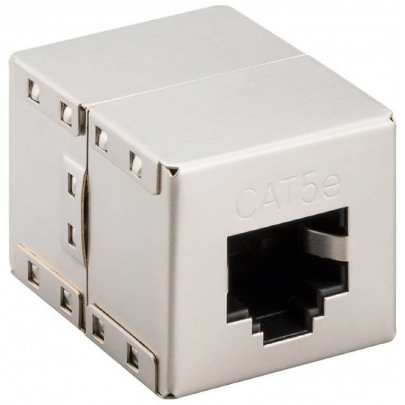 Goobay RJ45 ligzdas pāreja no 8p8c uz 8p8c ekranēts CAT5e