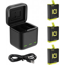 Telesin 3-slot charger box Telesin for GoPro Hero 9 / Hero 10 / 11/ 12 + 3 batteries (GP-BNC-902-B)