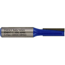 Tivoly Straight slot cutter, 6x8 mm, 8mm shank