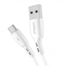 Vipfan USB to USB-C cable VFAN Racing X05, 3A, 1m (white)