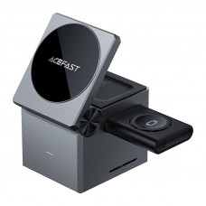 Acefast Wireless charger 3 w 1, Acefast, E18, 15W (metal gray)
