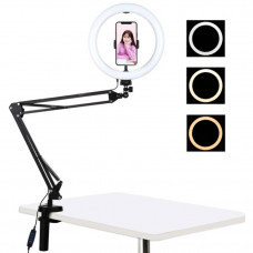 Puluz Desktop arm stand Puluz with 26cm LED Vlogging Ring PKT3090B