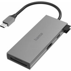 Hama 00200110 USB-C Hub, Multiport, 6 Ports, 2 x USB-A, USB-C, HDMI, SD, microSD