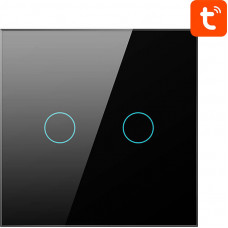 Avatto Smart Light Switch ZigBee Avatto ZTS02-EU-B2 2 Way TUYA (black)