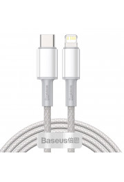 Baseus USB C tipa kabelis - Lightning Fast Charging PD 20W 2 m balts